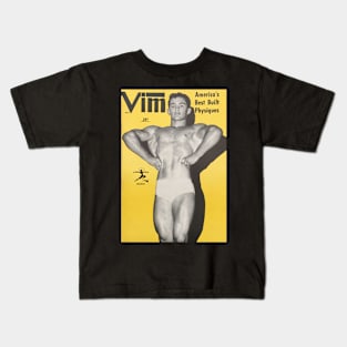 VIM America's Best Built Physique - Vintage Physique Muscle Male Model Magazine Cover Kids T-Shirt